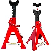 Jack Stands 6 Ton (13,200 LBs), 15.6"-23.4" Adjustable with Double Pin Locking,Heavy Duty Jack Stands with Extra Rubber Pads,