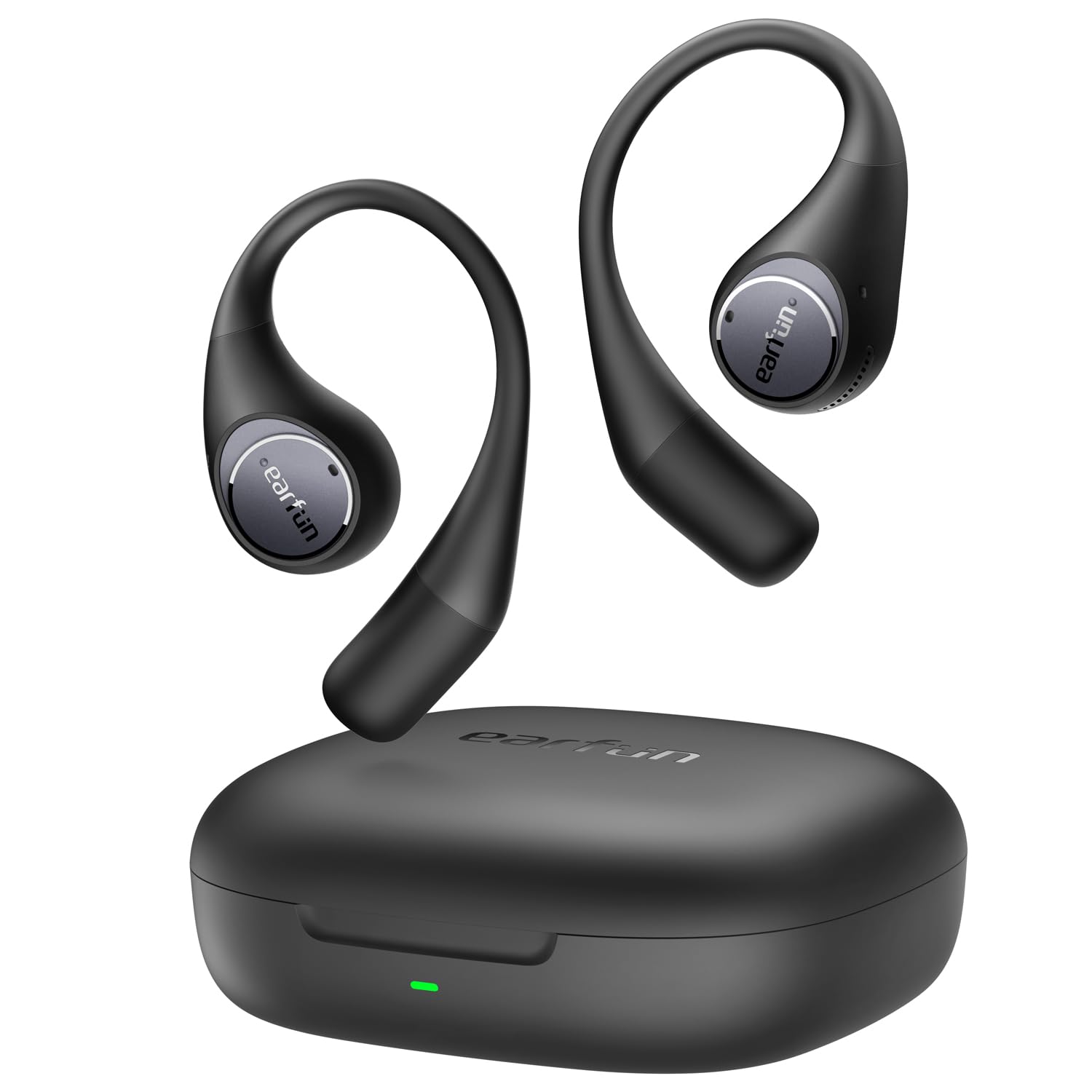 EarFun OpenJump Bluetooth Open-Ear Kopfhörer, Hi-Res Audio, LDAC, Theatermodus, anpassbare Ohrbügel, 42 Std Akku, Kabelloses Laden, IPX7 Sportkopfhörer, Klare Anrufe mit KI, Spielmodus, Multipoint