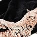Andoer 88-key Electronic Piano Keyboard Cover Pleuche Fastener Tape Decorated with Fringes Beautifulz (Black)