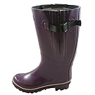 Jileon Extra Wide Calf Rubber Purple Rain Boots for Women-Widest Fit Boots in the US-up to 21 inch calves-Wide in the Foot and Ankle-Durable Boots for All Weathers- 9 (XW)