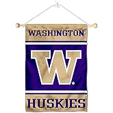 Washington UW Huskies Window Wall Banner Hanging Flag with Suction Cup