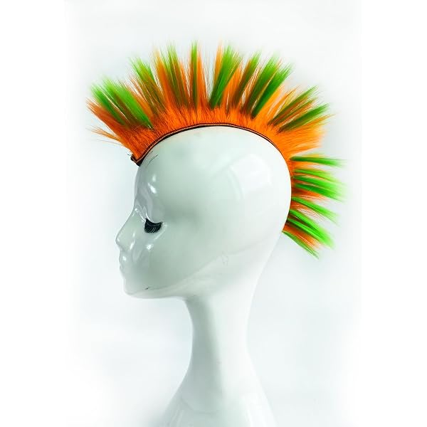 PAXLamb Helmet Mohawk Wig - Green Synthetic Hair Attachment For Motorcycle, Bike & Ski Helmets 3 thumbnail image