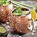 MangGou Moscow Mule Copper Mugs 18 oz - set of 2 - Drinking Beer Mugs,100% Handcrafted Prue Solid Copper Mugs with Brass Handle,Mug Gift Set