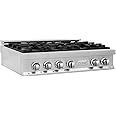 ZLINE 36 in. Legacy Gas Rangetop with 6 Burners and Porcelain Cooktop in Stainless Steel (RT36)