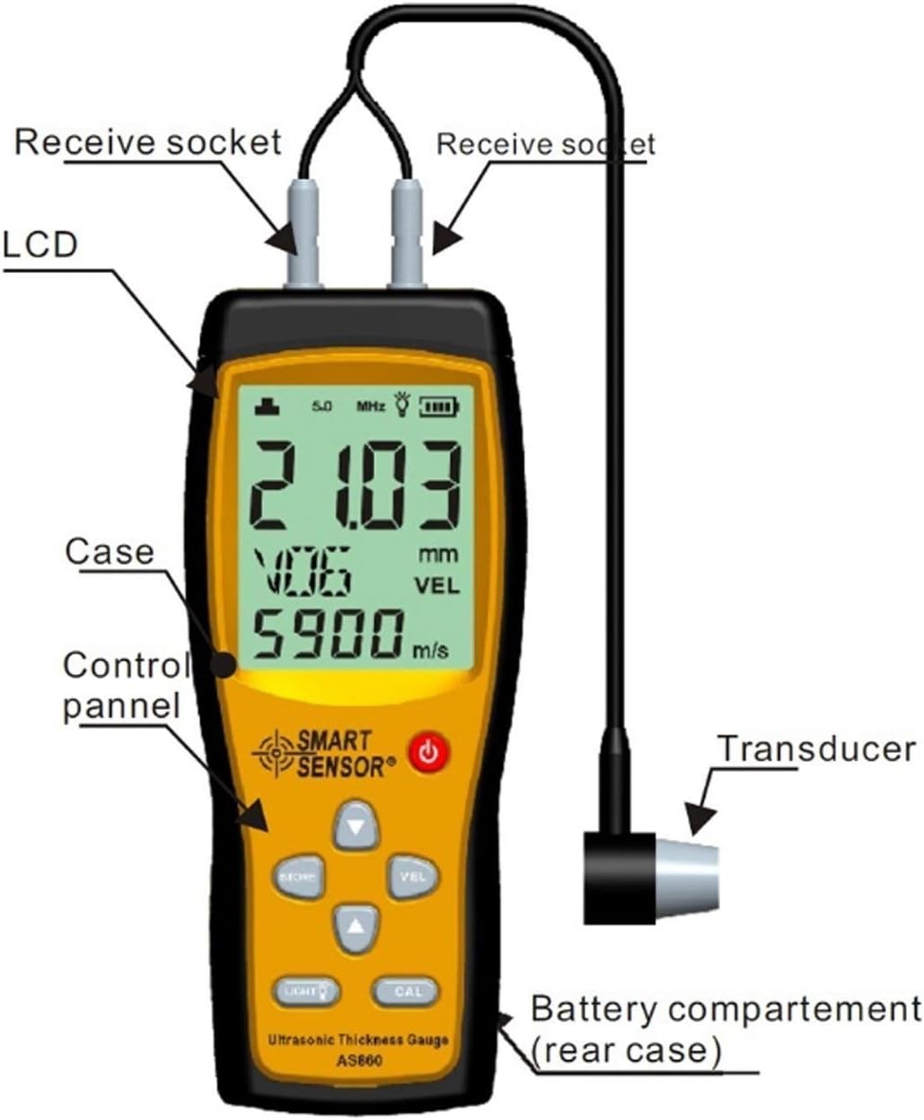 Sound Velocity Meter Smart Sensor AS860 Precision Measuring Instrument