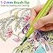 Dual Brush Pen Art Markers,36 Vibrant Colors Drawing Pen Coloring Markers Color Pen for Painting Drawing Coloring Calligraphy Lettering,with Flexible Brush&Fine Tip,Great for Adults Kids and Beginner