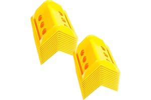 SOUNDFORGE 24 Pack Flatbed Edge Protectors Compatible with 4 Inch Ratchet & Winch Straps for for Flatbed Cargo Load Truck Shipping (YELLOW)