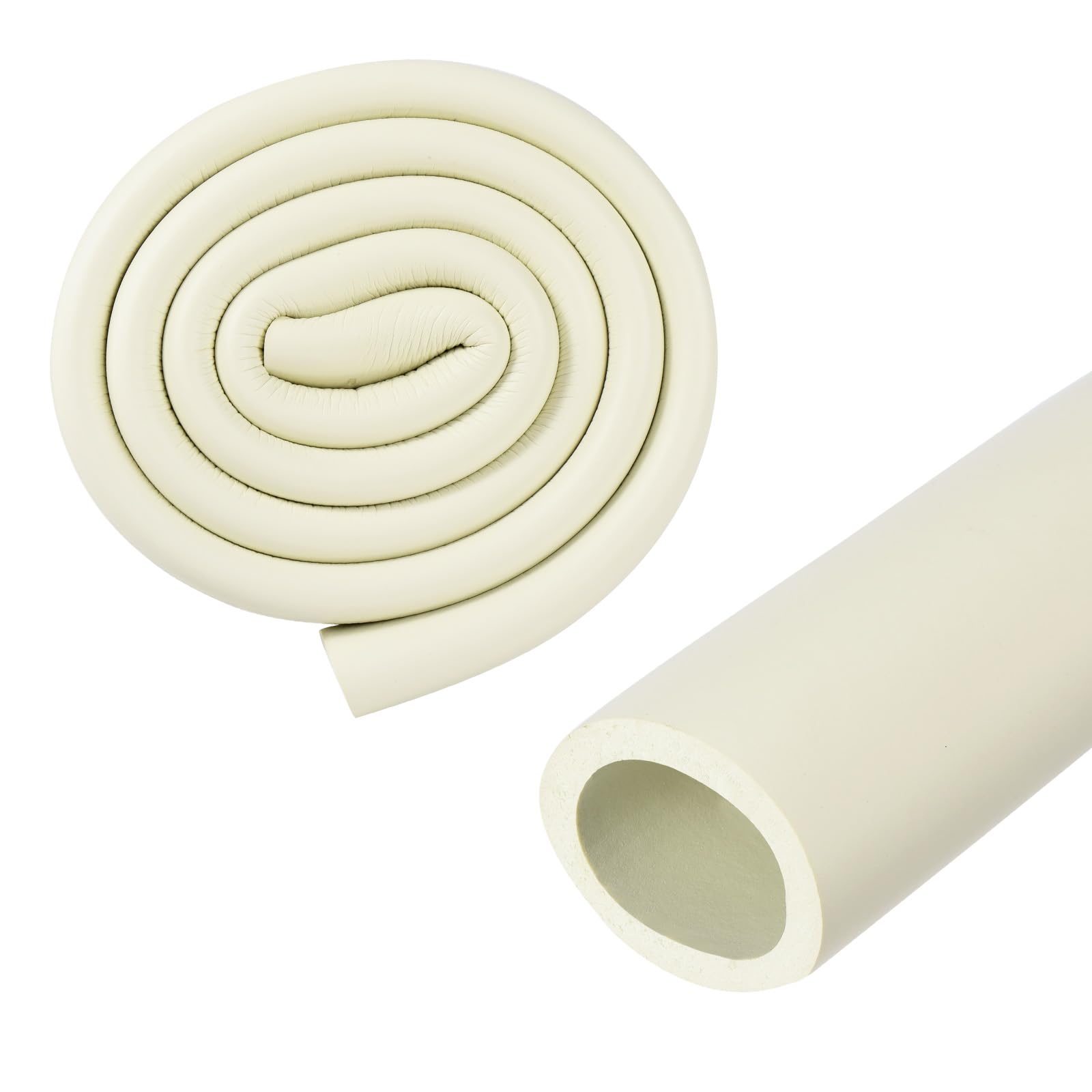 M METERXITY Pipe Insulation Tube, 32mm ID 44mm OD 3.3Ft 1m Length, Soft Flexible Foam Tubing for Handle Grip Support/Guitar Stand/Roof Racks [White]