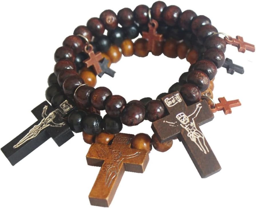 RICH AND FAMOUS Multicolour Criss Cross Beaded Bracelet Combo for Men -Set of 3