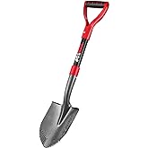 HANTOP Small Shovel Garden Shovel for Digging Short Handled Round Shovel Survival Shovel for Car, 28 inches