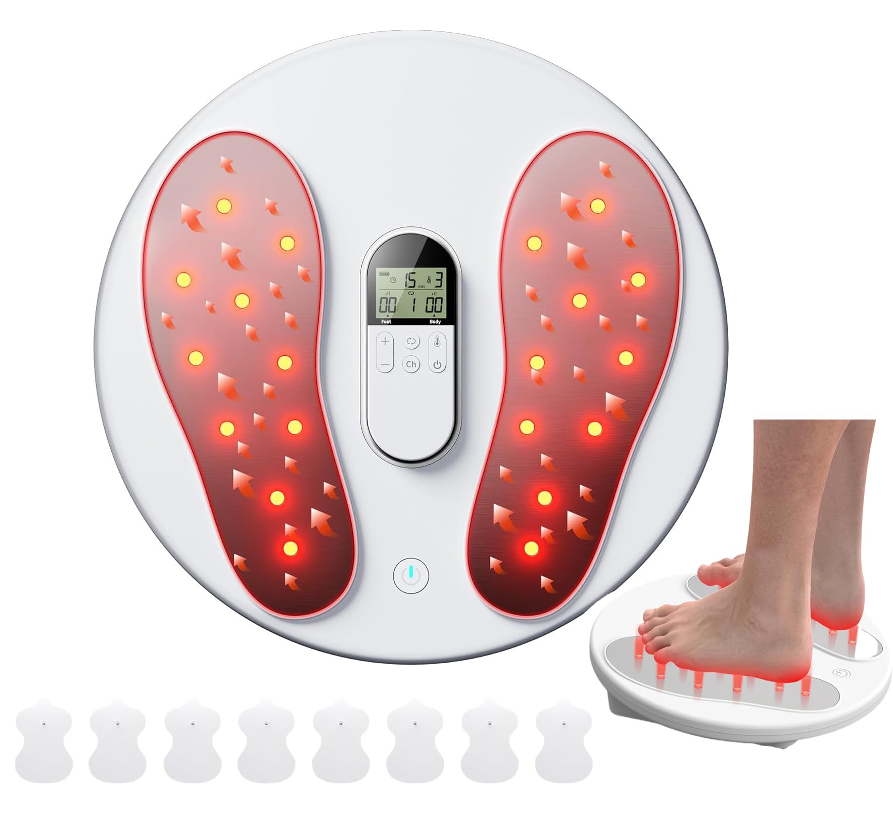Photo 1 of *MISSING PARTS*
Foot Massager for Neuropathy with Heating, EMS Foot Stimulator for Circulation and Pain Relief, Electric Feet Calf Massager with 4 TENS Unit Muscle Stimulator Pads, Transcutaneous Nerve Stimulator