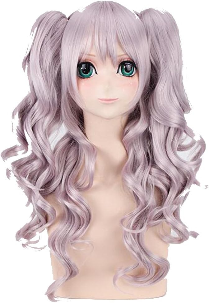 Women 28Inch(70cm) Long Curly Bunches Lolita Full Wig Charlotte Cosplay Wig Halloween Party Daily Wig
