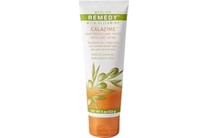 Medline Remedy Olivamine Calazime Skin Protectant Paste Cream, Used with Dry Chapped from Diaper Rash, Incontinence, Dermatitis, Psoriasis, Burns, Bites, White, 4 Oz