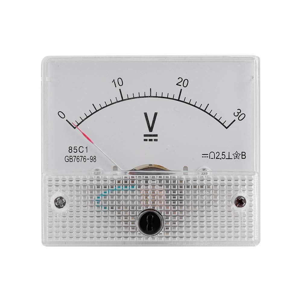 Mini Analog Ammeter Voltmeter DC 0-30V Panel Meter 2.5 Precision Voltage Current Indicator for Electronics DIY Projects