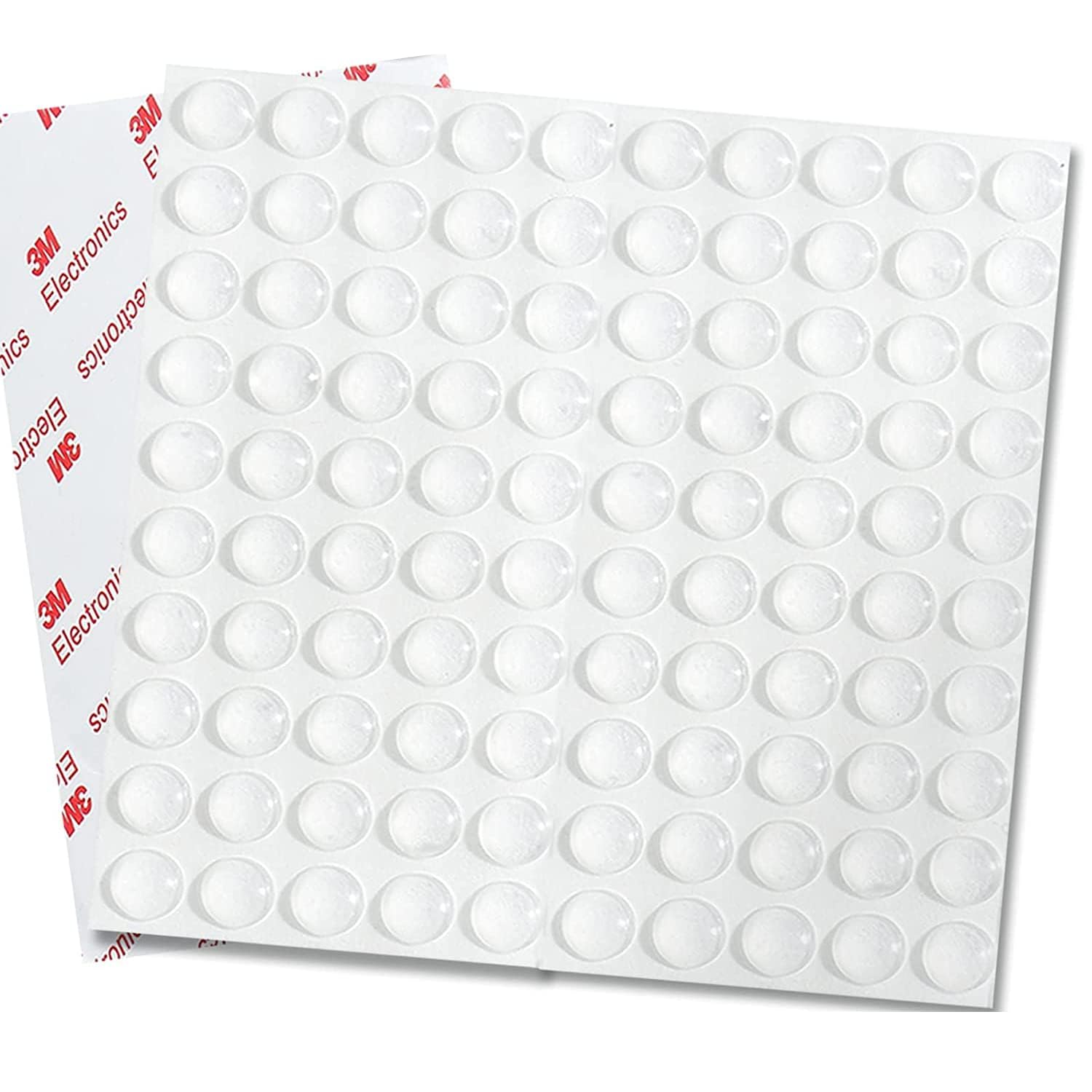 Uni-Fine Shop 100 Pcs 8mm Clear Rubber Rubber Stamps for Glass Plate Door Cabinet