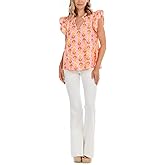 Mud Pie Women's Becky Flutter Sleeve Top