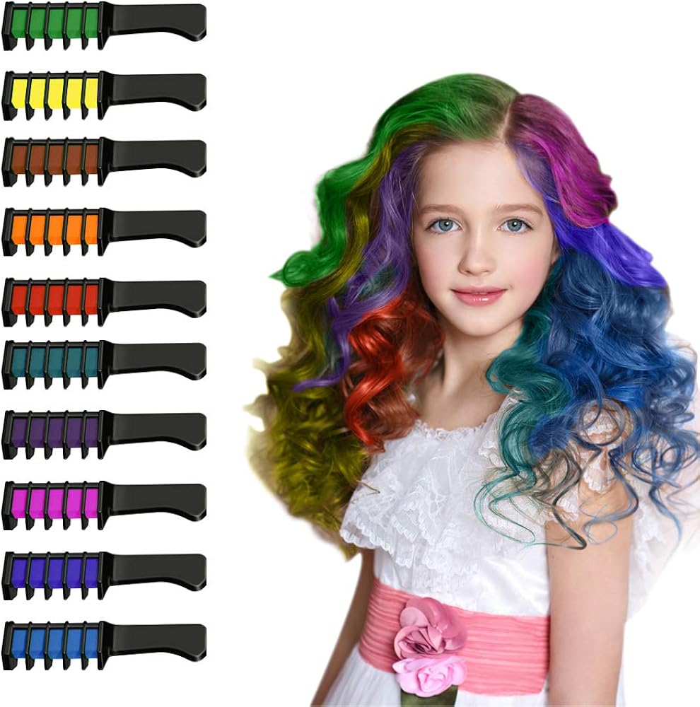 Amazon Com Snoky Hair Chalk For Girls Women Hair Chalk Combs Washable Hair Color Dye For Kids Teen Girl Age 4 5 6 7 8 9 10 Year Old Gifts Birthday Cosplay Parties Clothing