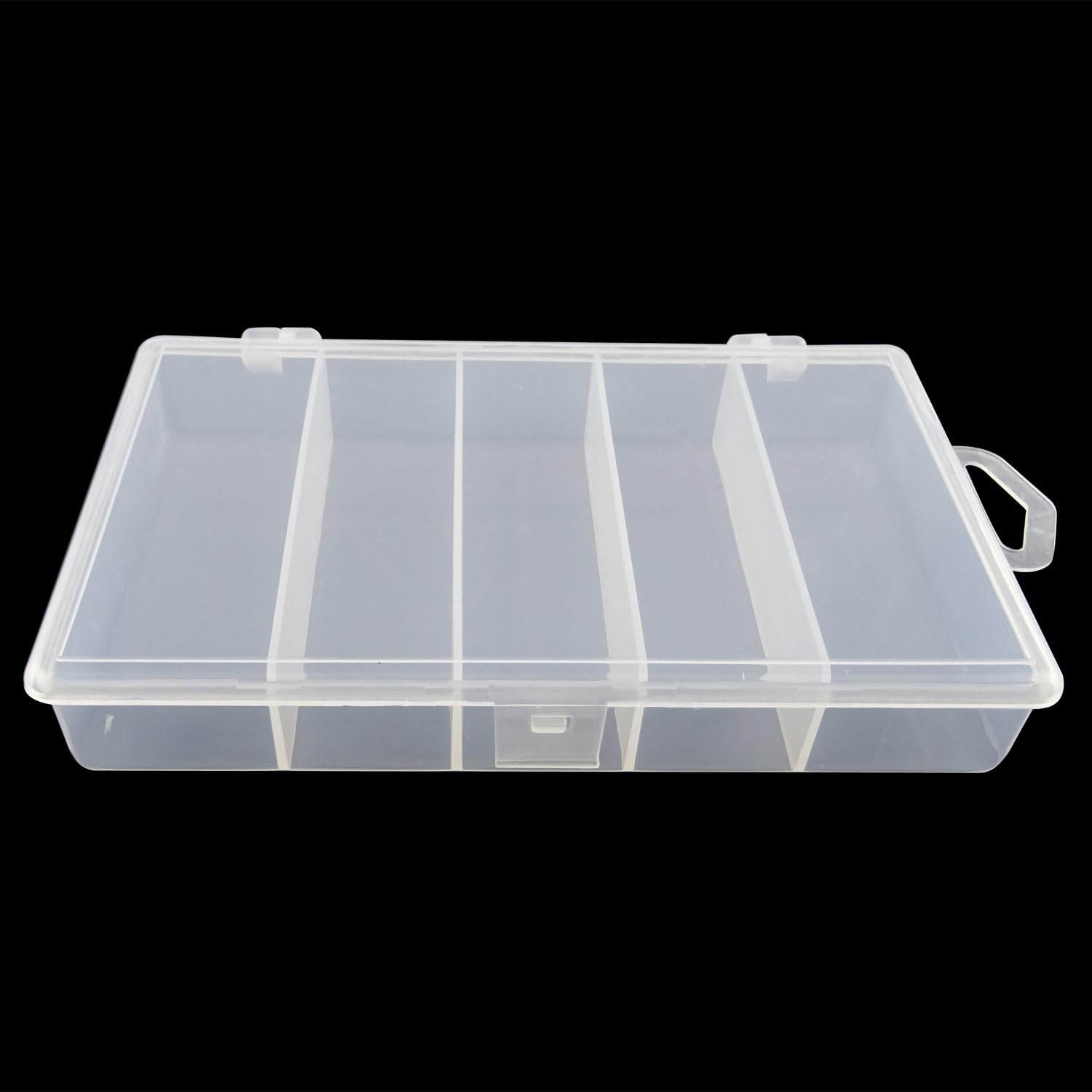 HONBAY 7x4.3x1.2inch 5-Grid Clear Visible Plastic Fishing Tackle Accessory Box Fishing Lure Bait Hooks Storage Box Case Container Jewelry Making Findings Organizer Box Storage Container Case : Sports & Outdoors