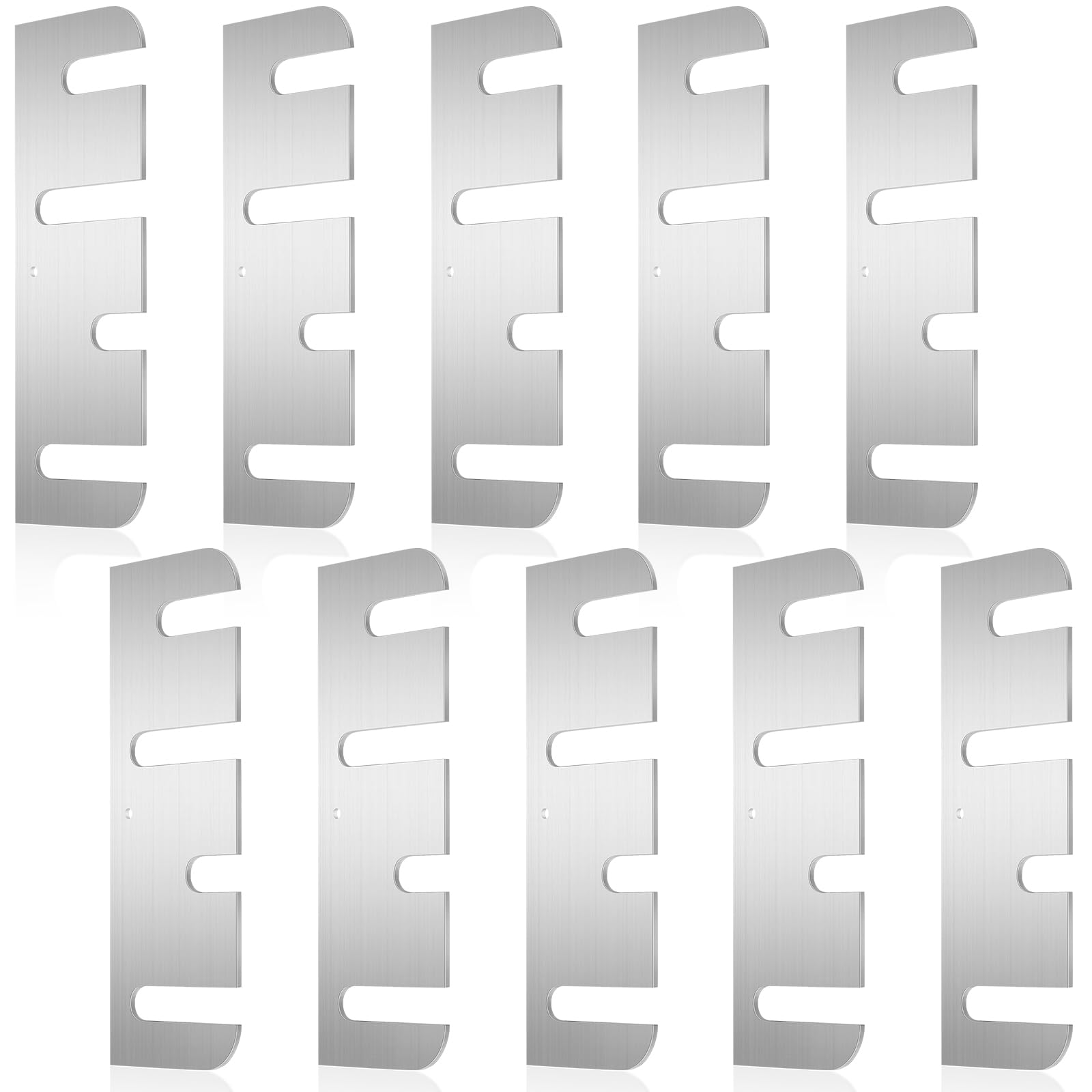 Photo 1 of MorningRo 10 Pcs Hardware Door Hinge Shims Stainless Steel Metal Coated Finish Door Hinge Shim for Repair Kit (4 Inch,Silver)