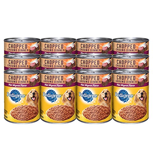 PEDIGREE MEATY GROUND DINNER FILET MIGNON FLAVOR CANNED DOG FOOD 13.2 OUNCES