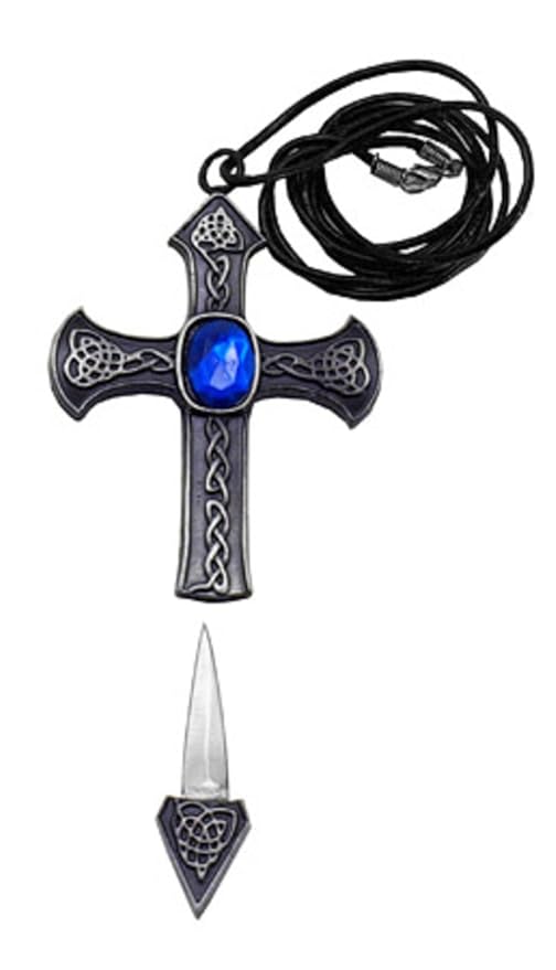 Super Knife CELTIC Cross Necklace Hidden Knife Other
