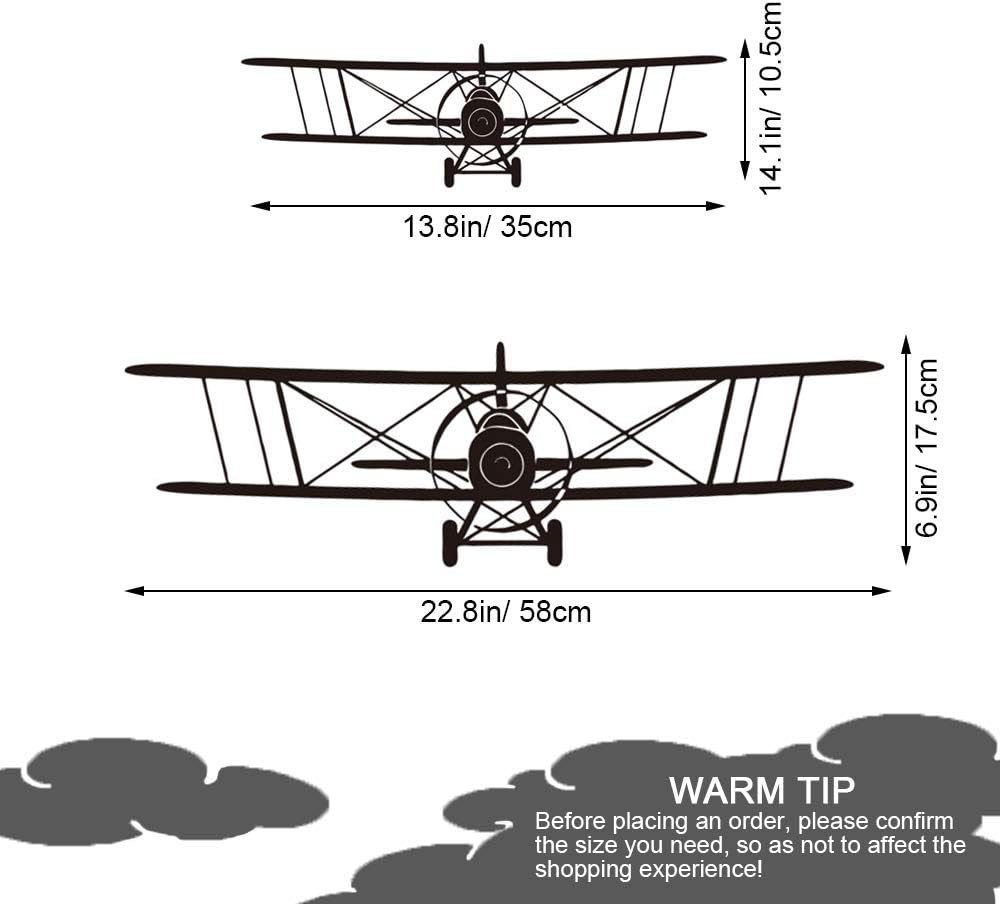 LELE LIFE 2Pcs Airplane Wall Sticker - Image 3