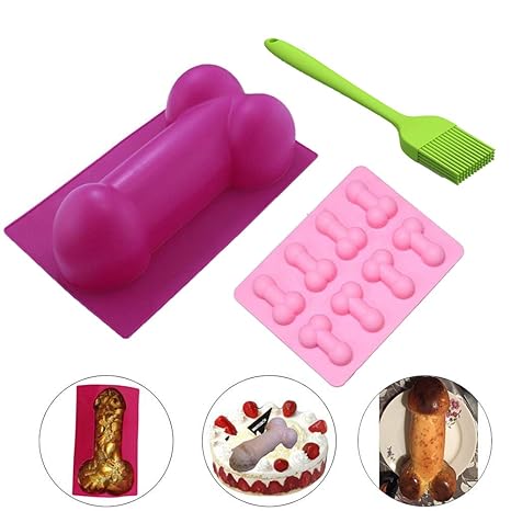 Lustige Backform,Simuer 2PCS Silikon Funny Kuchen Formen Schokolade Puddingform Maker Mould DIY Cube Kuchenform Backformen We