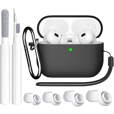 SUPFINE for AirPods Pro 2nd Generation Case(2023/2022/2019), Soft Silicone Drop Protection AirPod Pro Case Cover(USB-C/Lightn