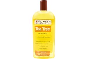 Hollywood Beauty Tea Tree Oil for Hair, Scalp, and Skin, 16 fl oz – Moisturizes Dry, Itchy Scalp, Fungus Fighter, Blended with Vitamin E & Aloe
