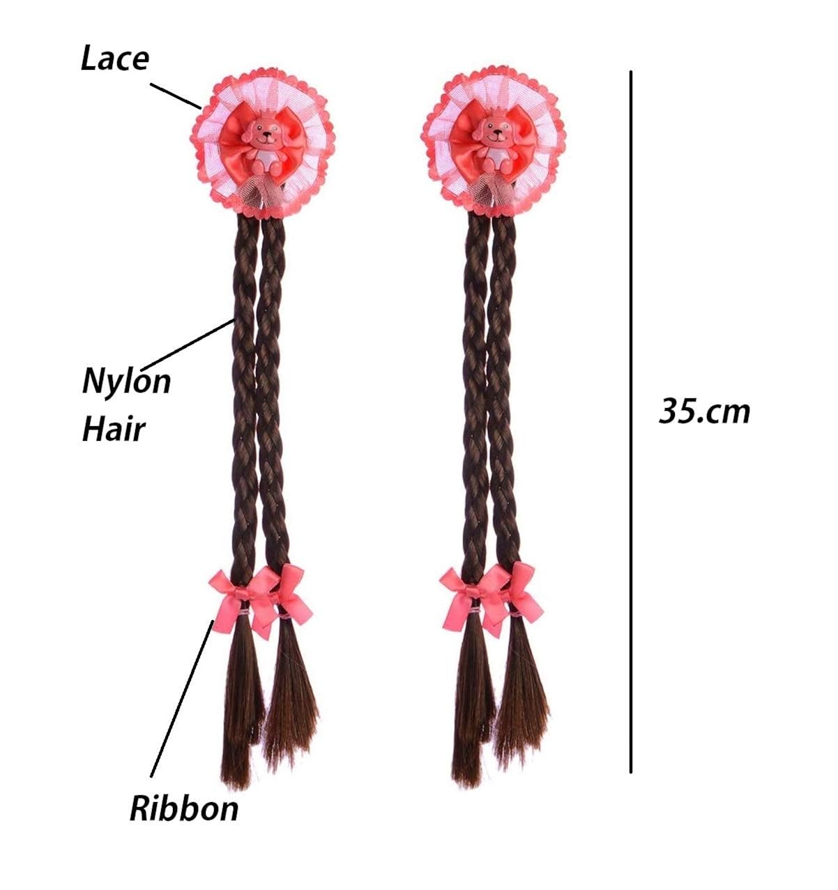 Buy Stripes 1 Pair Of Sunflower Design Hair Clip With Long Braid