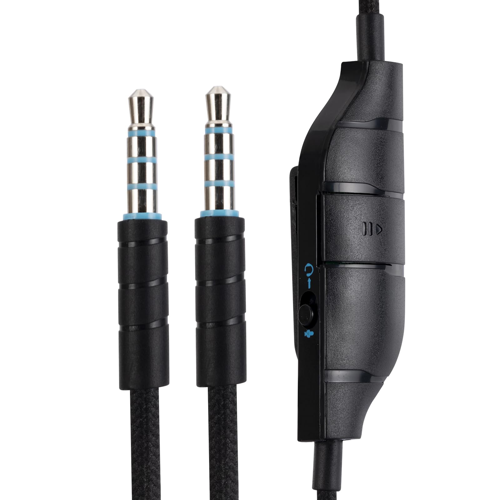 Alphatec G633 G635 G933 G935 Replacement Cable, Compatible with Logitech G633 G635 G933 G935 Gaming Headsets, 3.5mm Headsets Aux Cord, Inline Mute, Volume Control, 5 Ft, Black