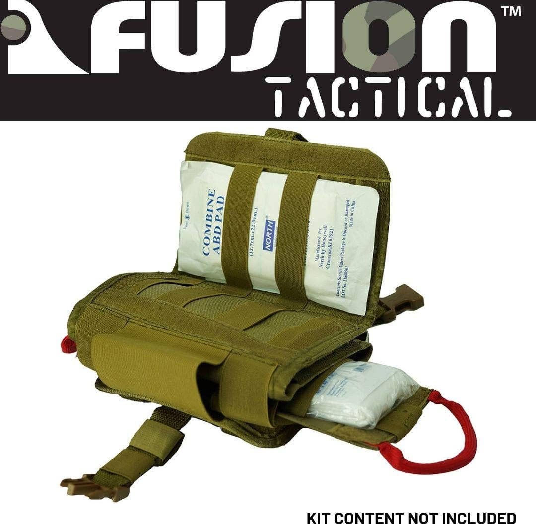 Fusion Tactical MOLLE GFAK Medical EMT Pouch for Hiking, Backpacking, Camping, Travel, Car, Cycling and Your Everyday Adventures (Coyote Brown)