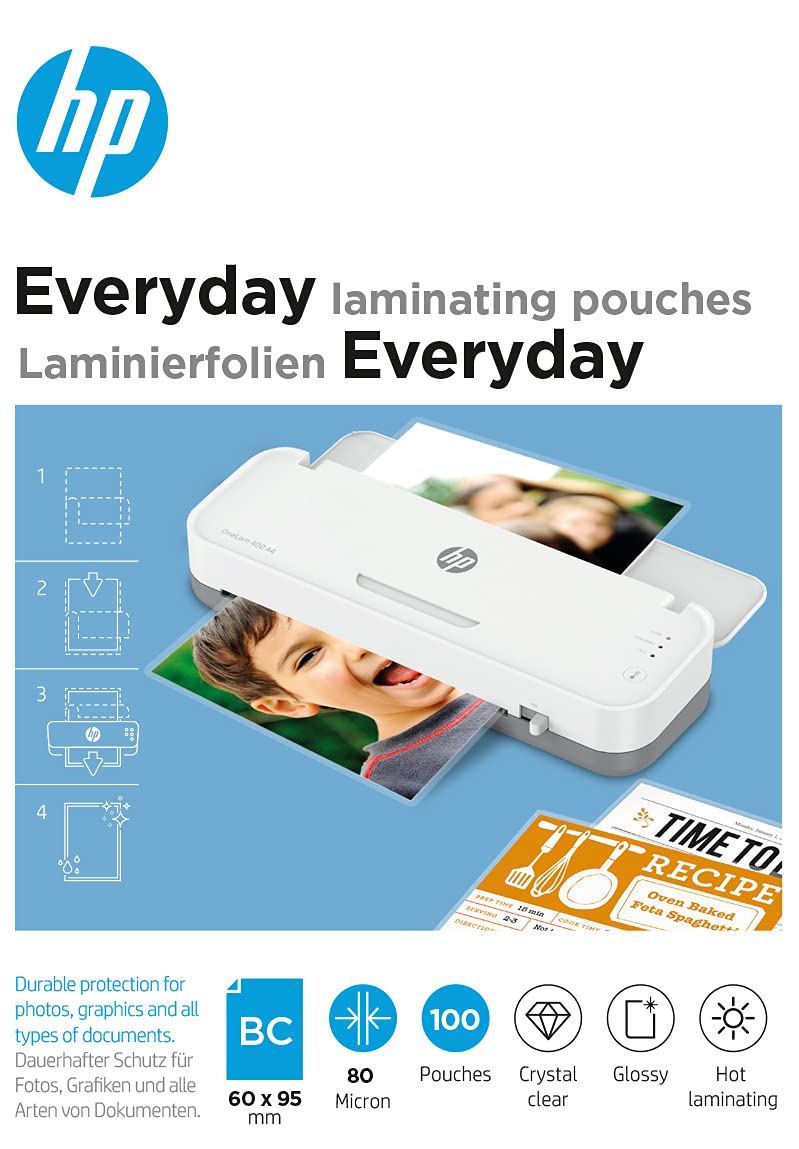HP Everyday Laminating Pouches for Business Cards 80 Micron 100x