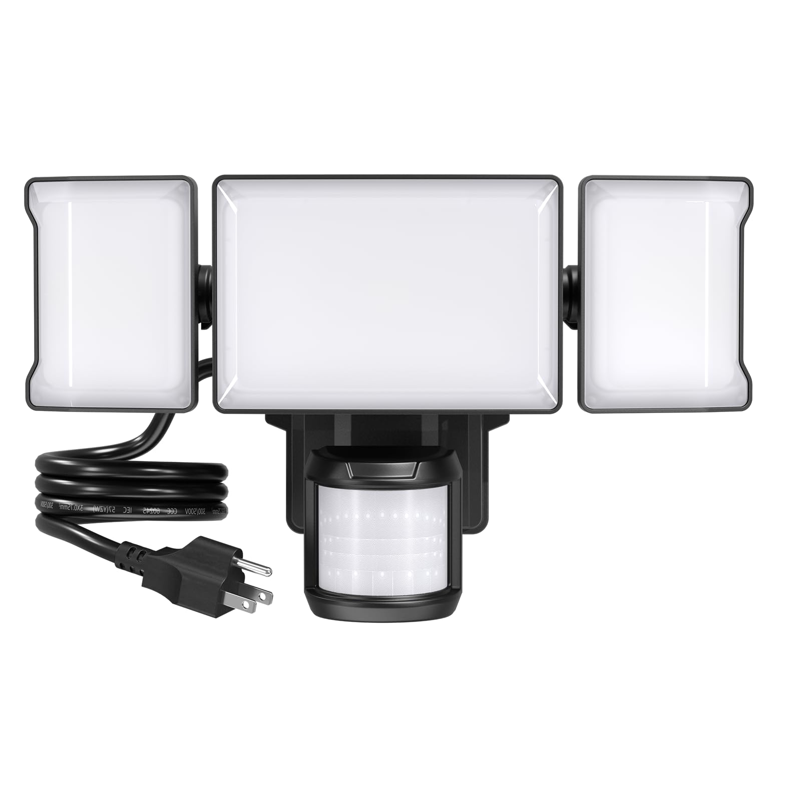 Photo 1 of Olafus 65W Motion Sensor Outdoor Light Plug in, Motion Flood Light Dusk to Dawn, 6500LM LED Security Light IP65 Waterproof, Motion Activated 6500K PIR Sensor Lighting for Garage Yard Patio Eave, Black