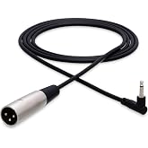 Hosa XVM-305M XLR Male to Right Angle 3.5mm TS Male Cable - 5 Foot