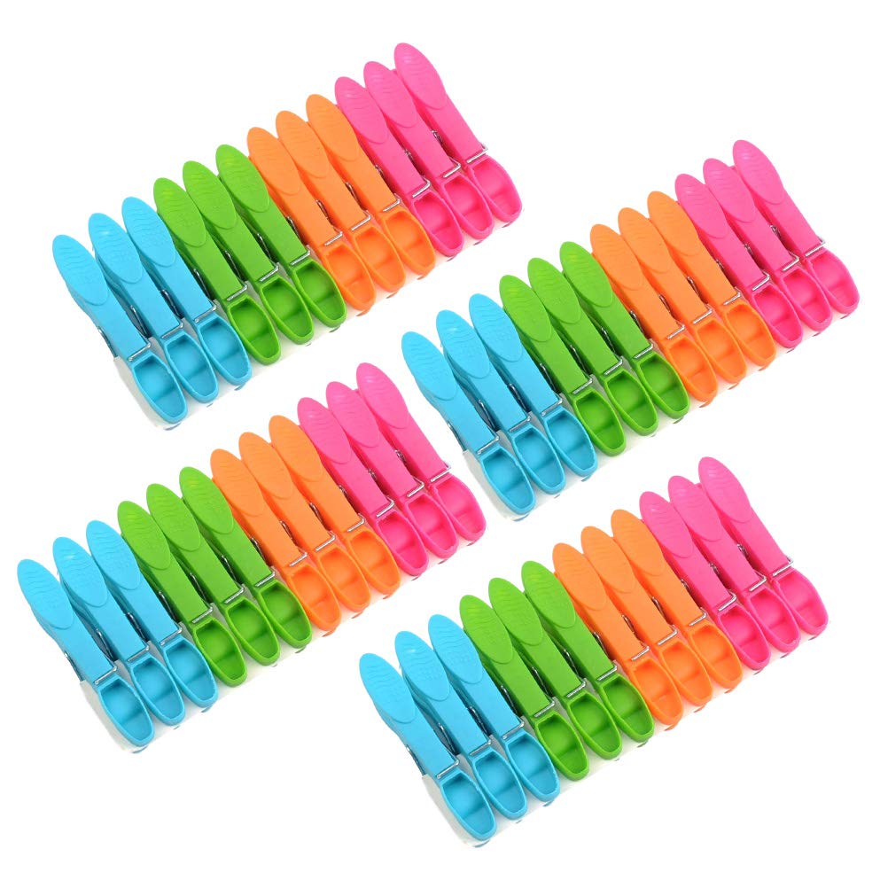 72Pcs Clothes Line Clips for Hangers Windproof, Clothespin Clothes Clips Clothes Drying Strong Laundry Pegs for Indoor Outdoor