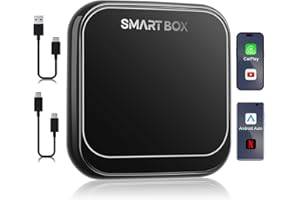 Bolidut 4 in 1 Wireless CarPlay Android Auto Wireless Adapter for iPhone, Upgrade Convert Smart AI Box Fits Netflix YouTube T