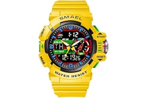 Gosasa Men's Large Face Outdoor Sports Watches Military S-Shock Watch Waterproof, Backlight, Alarm, Stopwatch Features - Rugged Wristwatch for Training, Hiking, and Adventure