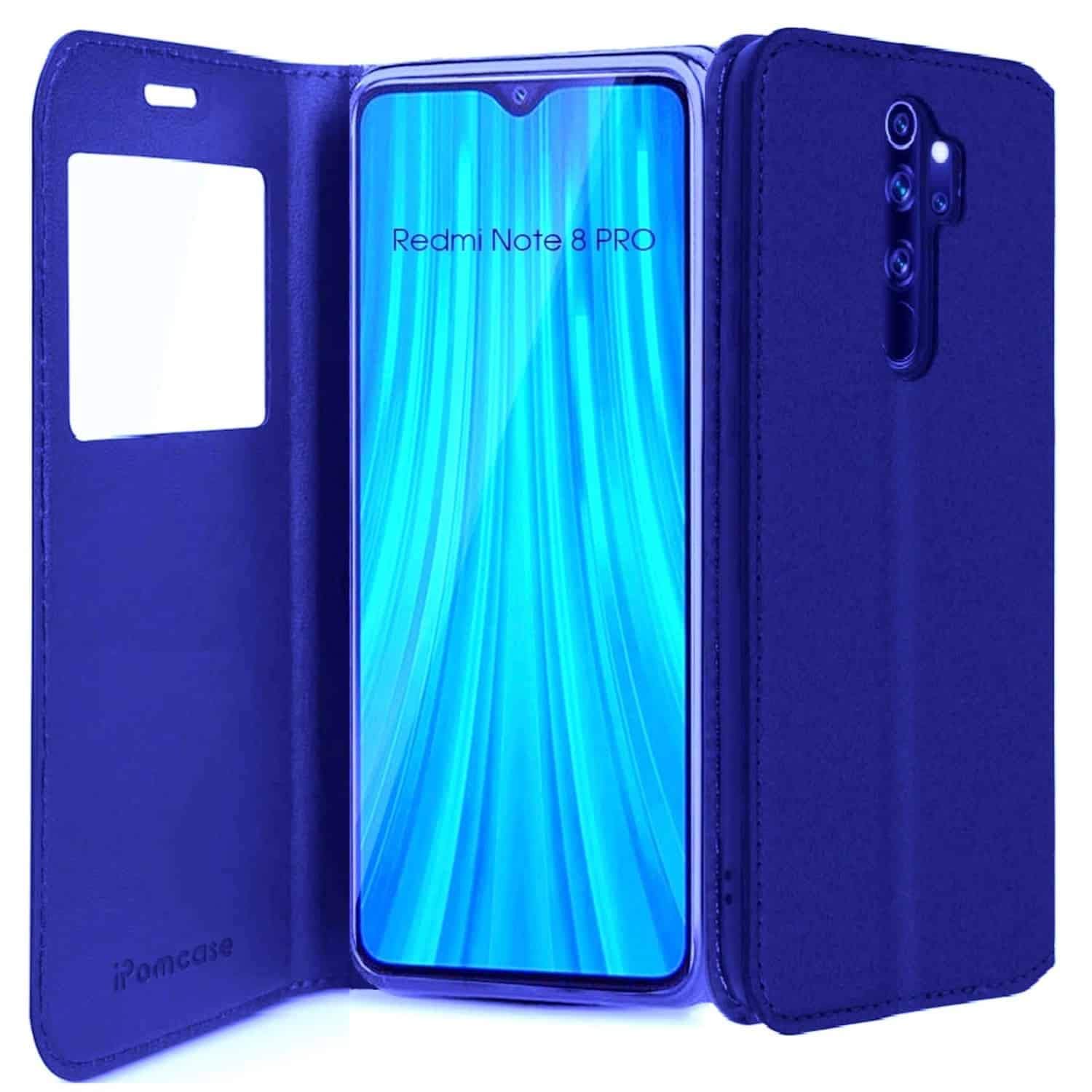 iPOMCASE Coque Protection pour Xiaomi Redmi Note 8 Pro, Bleu