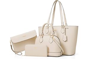 BAGSURE 4PCS Women Fashion Handbags Purses Wallet Tote Shoulder Bags Casual Crossbody Bags, Best Valentine's Day Gift for Ladies Girls, Satchel Purse Set 4pcs