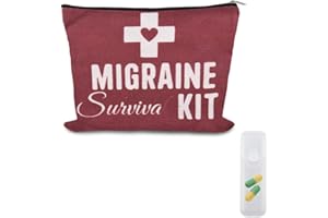 Migraine Survival Kit Bag Small Travel Pill Pouches for Medicine Storage Bag Headache Medication Pouch Bags Patient Gifts fro