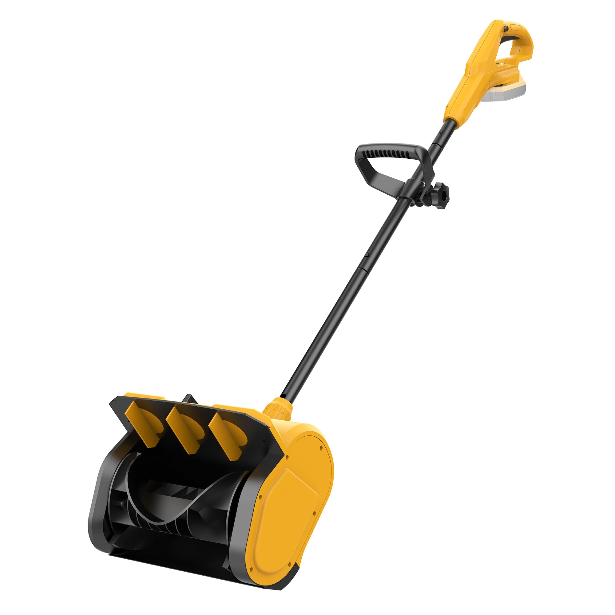 Photo 1 of 12" Cordless Snow Shovel Compatible with Dewalt 20V Max Battery(NO Battery) Electric Snow Shovel with Directional Plate & Adjustable Front Handle, Cordless Snow Blower for Driveway/Patio (Yellow, A)