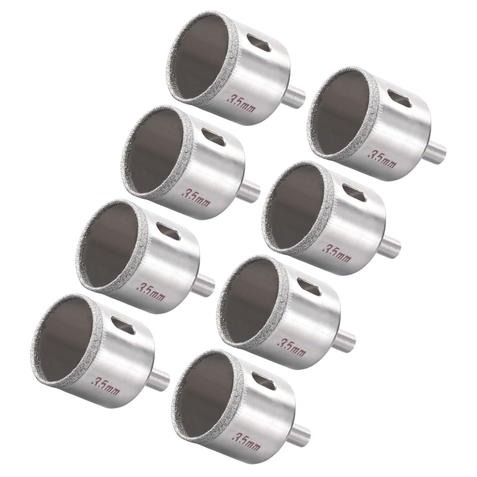 CoCud Diamond Hole Saws Drill Bits, 35mm / 1-3/8" Drilling Diameter, Nickel Plated Carbon Steel Drill Bit - (Applications: for Glass Ceramic Tiles Marble Stone), 8-Pieces — image 1