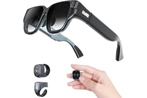 INMO AIR AR Glasses Wireless, 10 Languages Real Time Translation, Smart ChatGPT AI Assistant AR Glasses with Camera, Navigation, Teleprompter, Movies, Single Len Display, Support iOS/Android