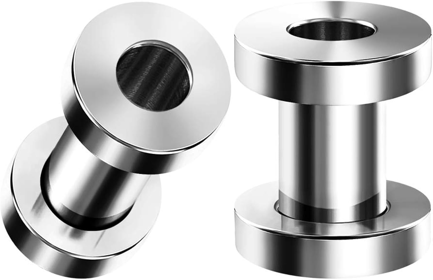 BIG GAUGES Pair of Titanium 4g Gauge 5mm ScrewFit Flesh