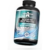 Sodium Butyrate High Dose 580 mg (30% Butyric Acid), 240 Vegan Capsules, 8 Month Supply, Sodium Supplement to Support Overal Gut Health - by Apollo's Hegemony