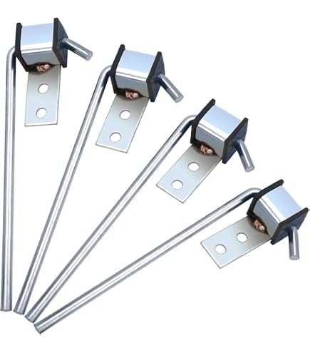 4-Piece Stainless Steel Exhaust Hanger Rods - 3/8" X 10" Weld-On Muffler Hangers With Vibration Damping