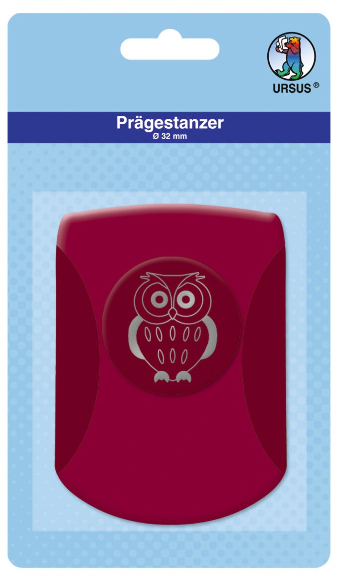 Ursus 19670092 - Owl Hole Punch, Motif Size Approx. 32 mm, Pink — image 1
