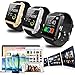 [Prime] U8 Bluetooth V4.0 Bluetooth Wrist Smart Watch WristWatch UWatch for IOS Android iPhone 4/4S/5/5C/5S Samsung S2/S3/S4/Note 2/Note 3 HTC Sony Blackberry (Gold)