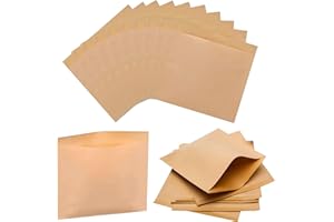 GWZiehory 100 Pack Bakery Bags, Grease Proof, Food Grade Brown Wax Paper Bags for Bakery Cookies, Treats, Snacks, Sandwiches (6.3"x5.9")